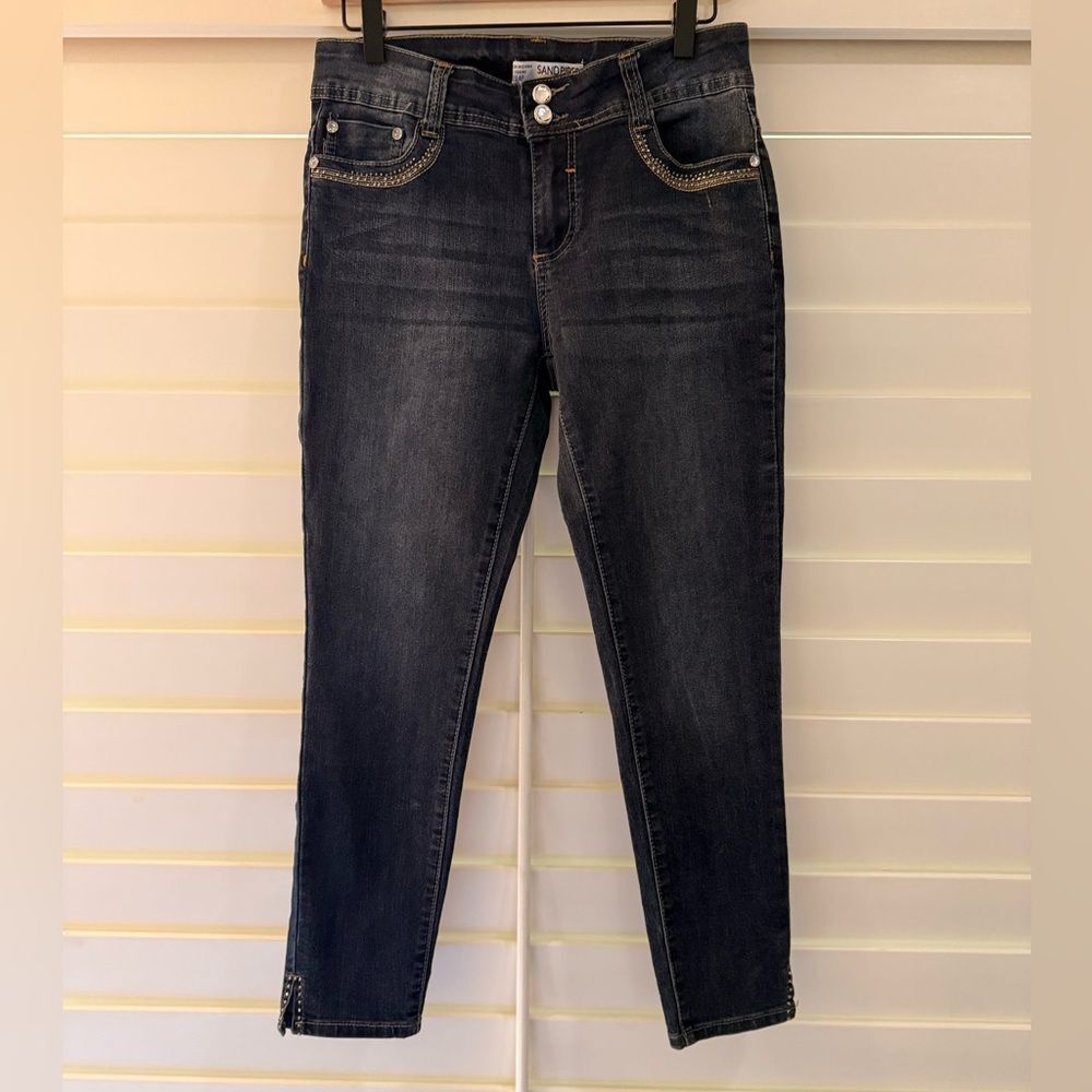 Classic Dark Wash Embellished Jeans - Picture 4 of 9